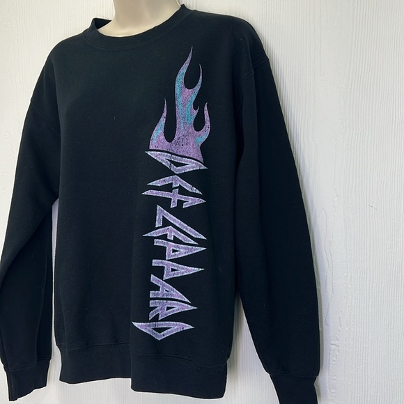 Def Leppard - Cheetah Pyromania Def Leppard Graphic Black Sweatshirt Size Small - Picture 5 of 9